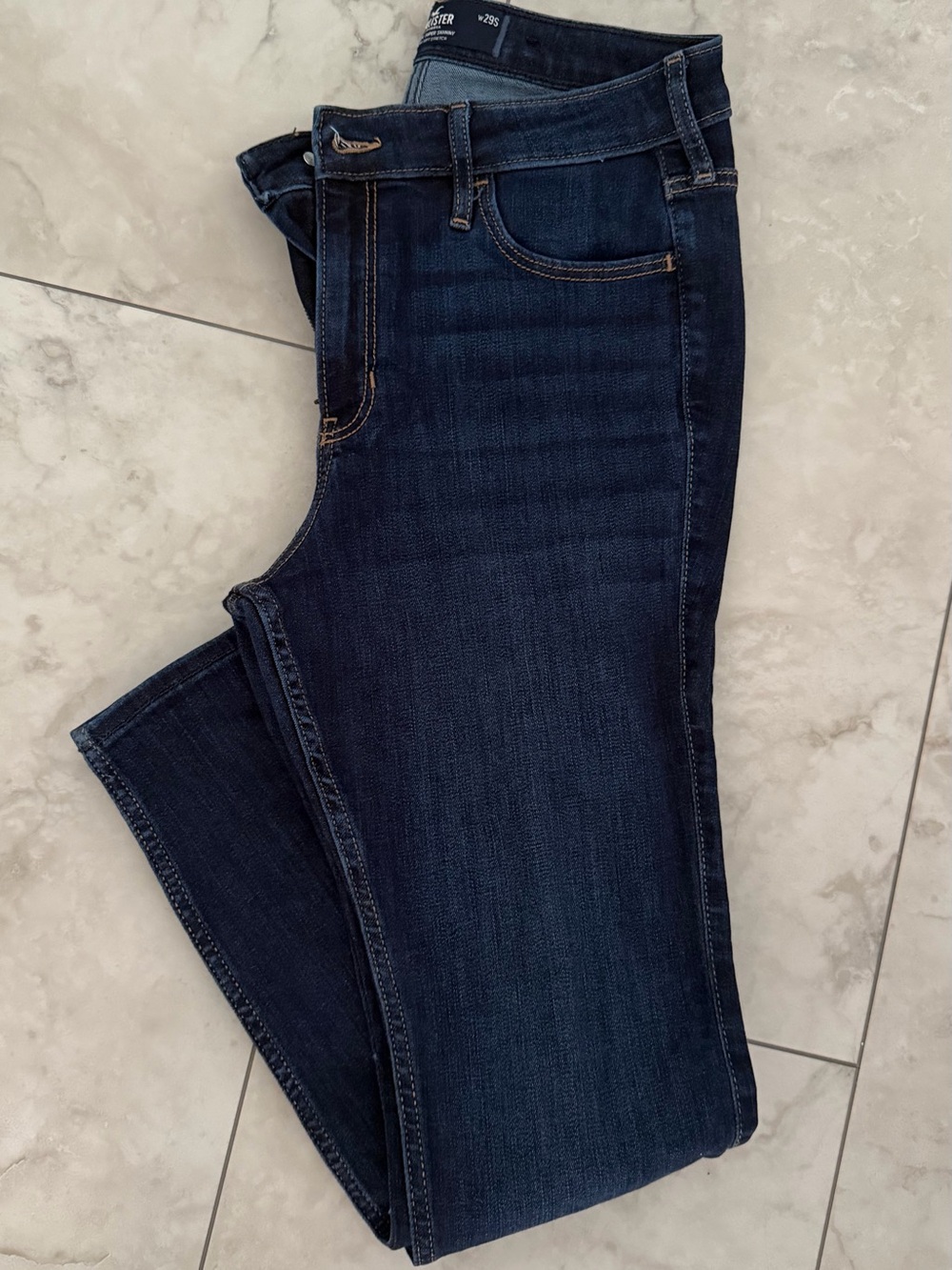 Hollister Dark Indigo Slim Straight Jeans